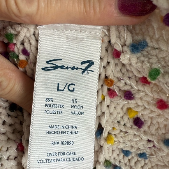 Seven7  For Man Kind Cream Cowl Neck Sweater - Picture 5 of 11